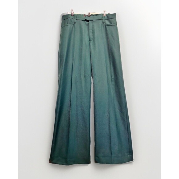NWT Banana Republic Lido Wide Leg Wool Pant Size 10L Green Business Casual - Picture 5 of 14